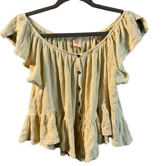 Free People Yellow Blouse Size XS - Picture 1 of 3